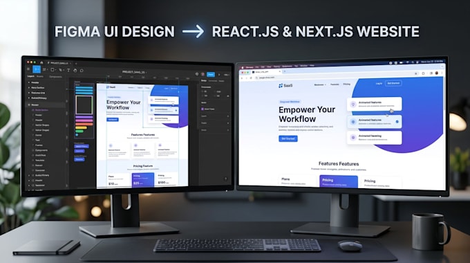 convert figma to reactjs or nextjs website
