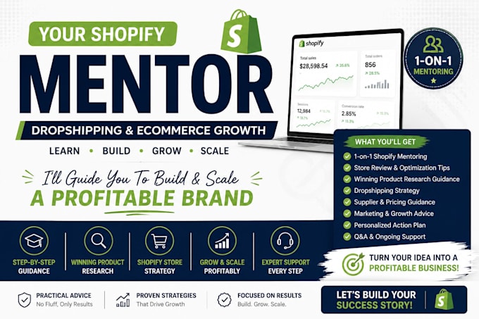 be your shopify mentor for dropshipping and ecommerce growth