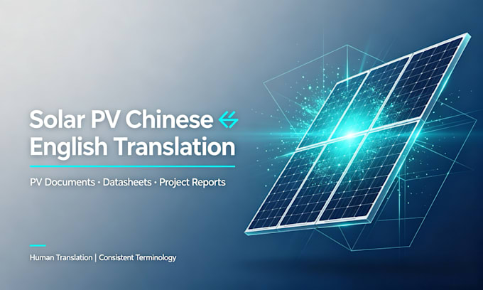 translate solar pv documents chinese english