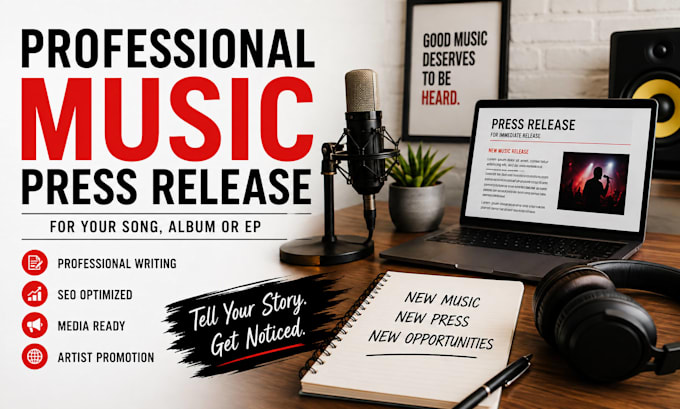 write a professional music press release for artists