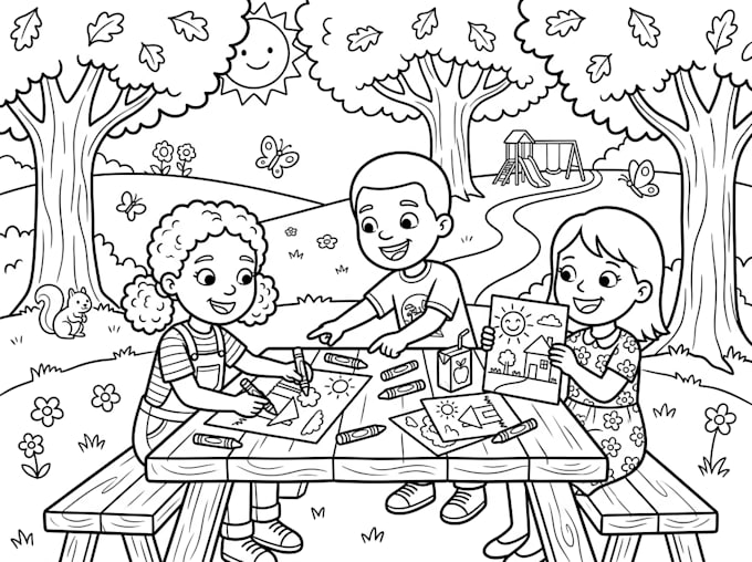 illustrate pictures for your coloring book