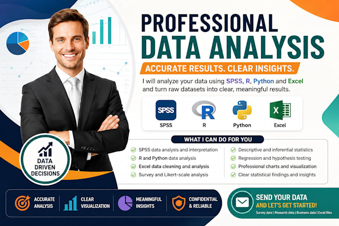 analyze your data using spss, r, python and excel