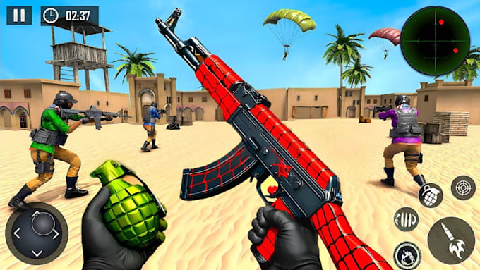 develop a 3d fps multiplayer shooting game in unity