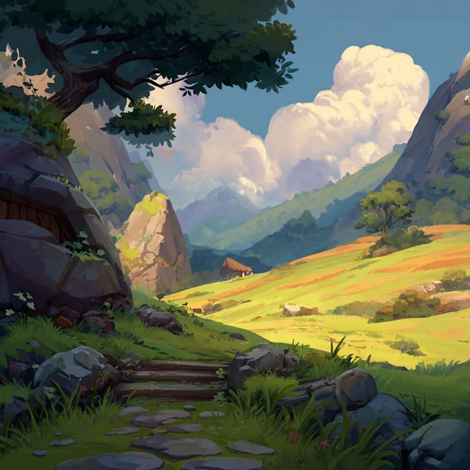 create custom 2d concept art character concepts and environment art for games