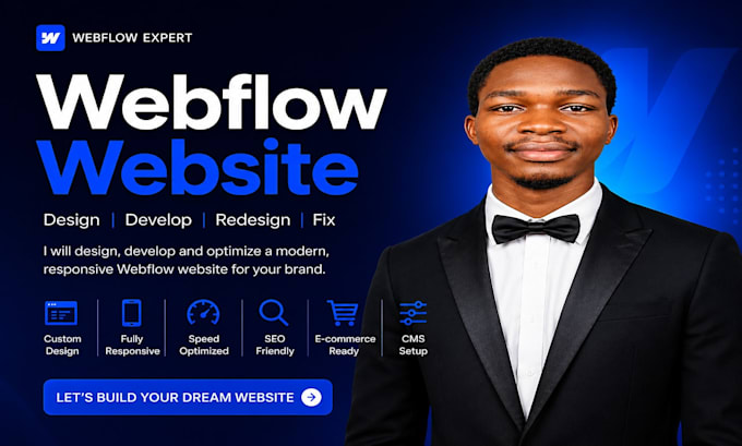 design or develop webflow website, figma to webflow and fix webflow website