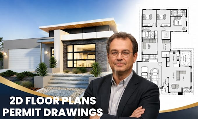 review and draft 2d floor plans, permit drawings and house plans