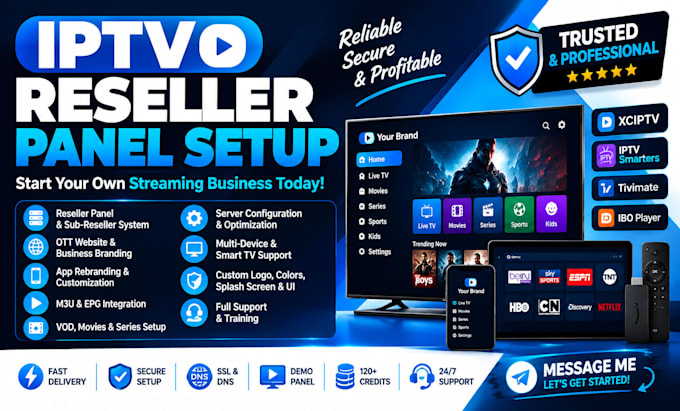 server, reseller panel, strong8k,app rebrand,reseller website,streaming solution