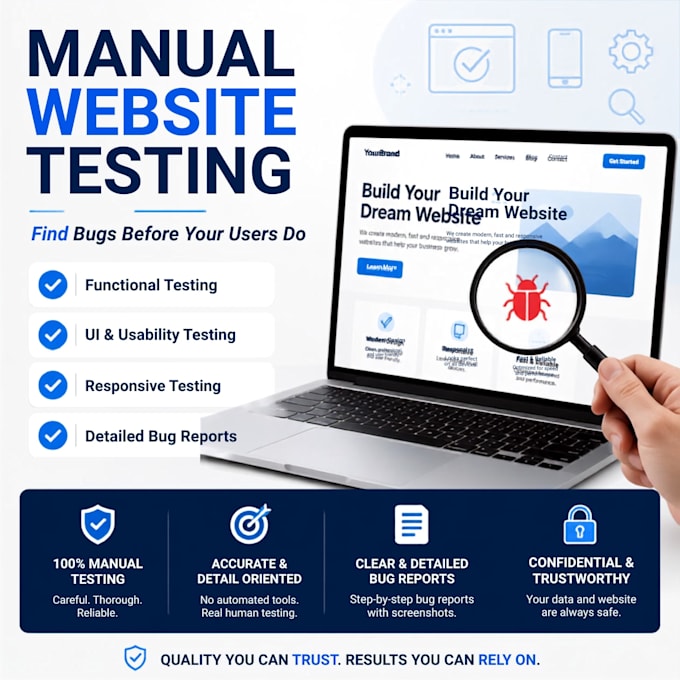 manually test your website