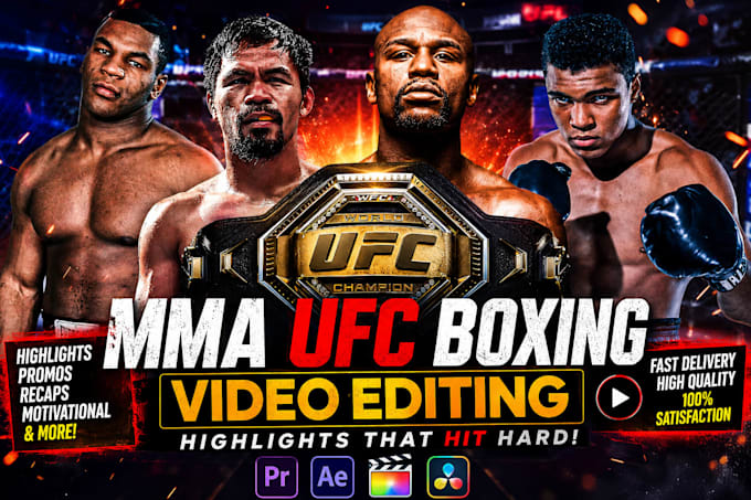 edit MMA ufc kickboxing cage fight highlights video