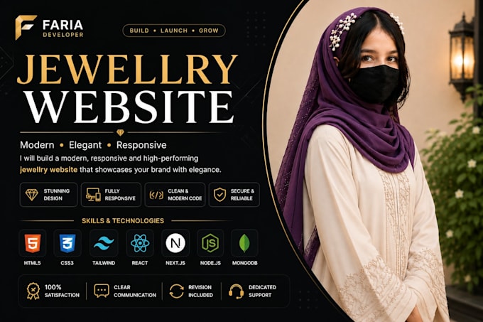 develop a modern jewellery website for your brand