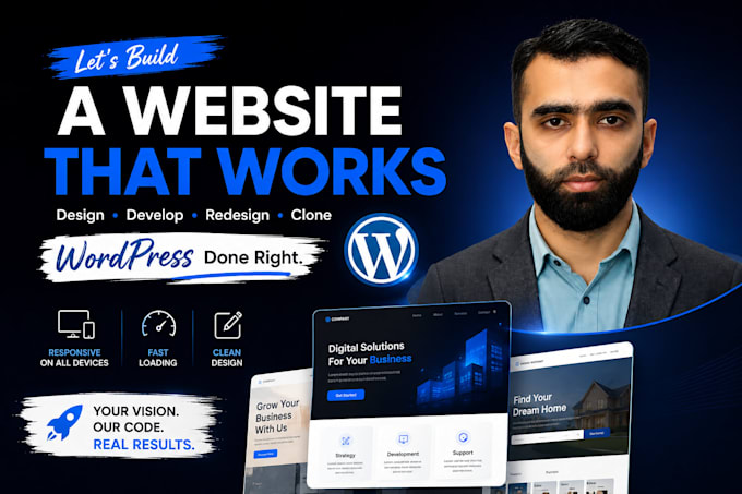 design, redesign or clone a responsive wordpress website