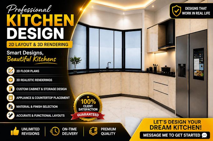 create contemporary design kitchen interior