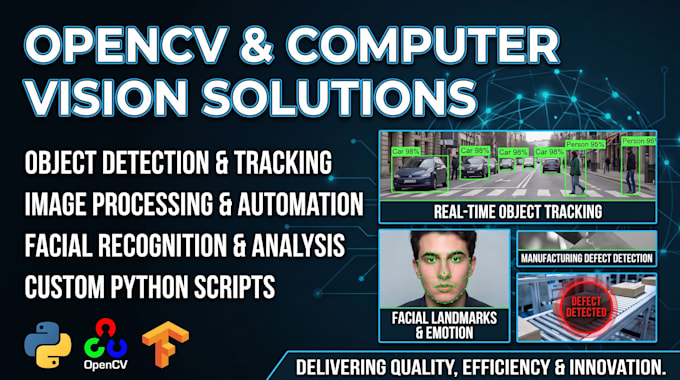 build custom python scripts for opencv image processing and automation