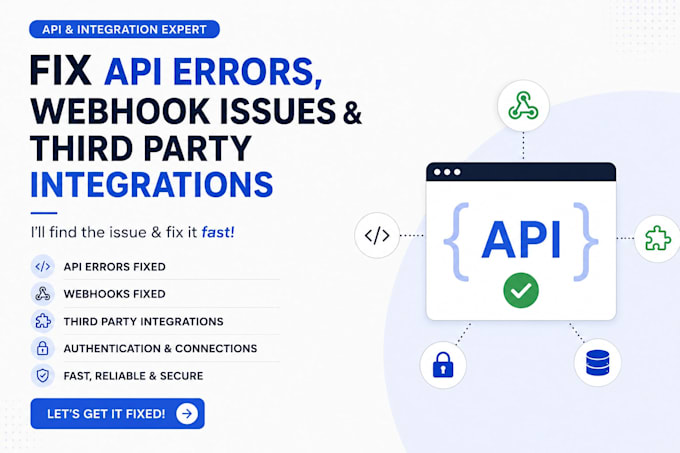 fix API errors, webhook issues and third party integrations