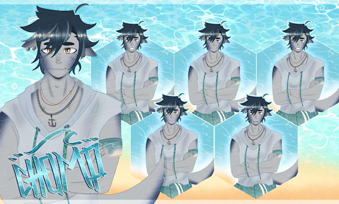 design a visual novel anime character or pngtuber