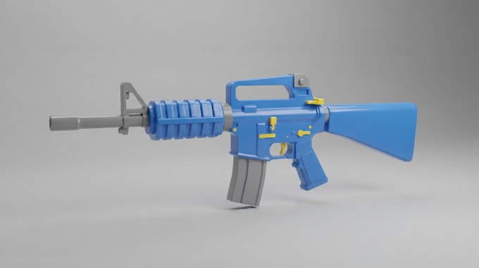 create custom 3d gun models, weapon assets, game gun, gun pack and roblox assets