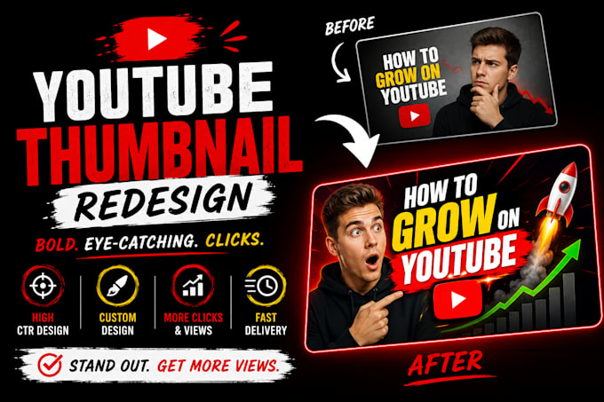 redesign or design aesthetic high ctr thumbnail clickbait