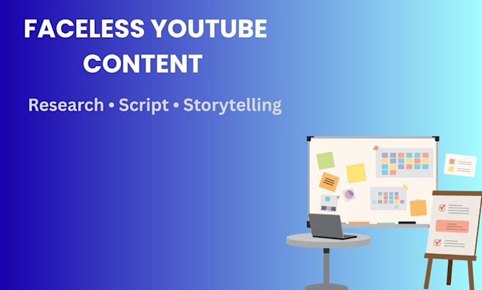 create a complete faceless youtube video content package