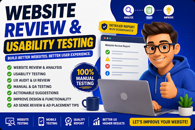 do website review usability testing and UX audit