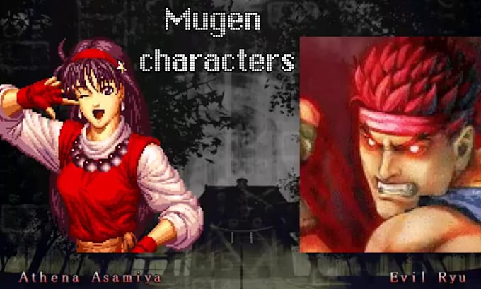 create custom mugen fighting game characters, street fighters, pixel art sprites