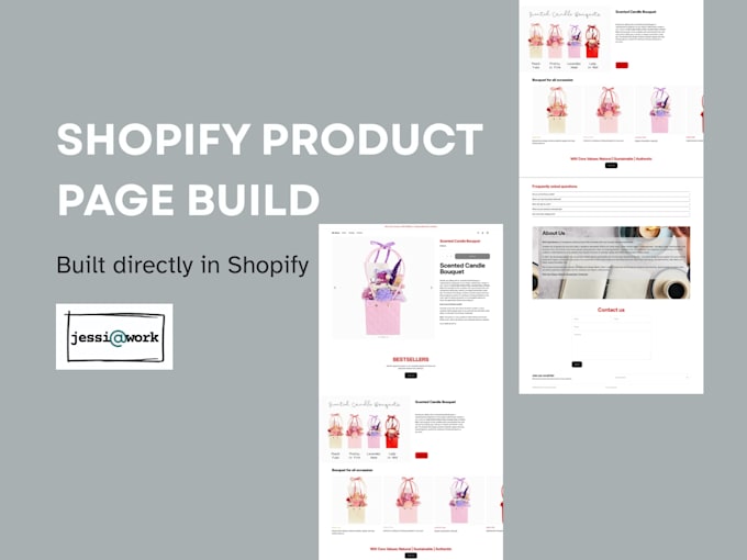 create a custom shopify product page layout and build