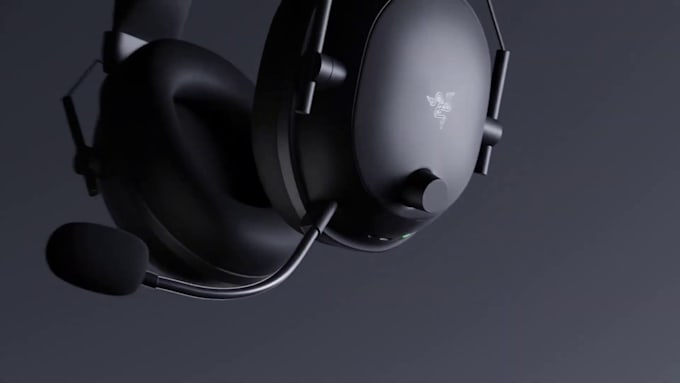 do 3d gaming headset animation rgb headset studio 3d video
