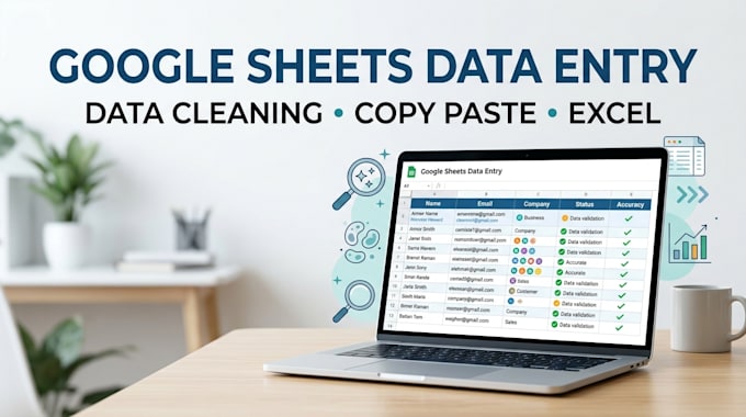 do google sheets data entry and data cleaning