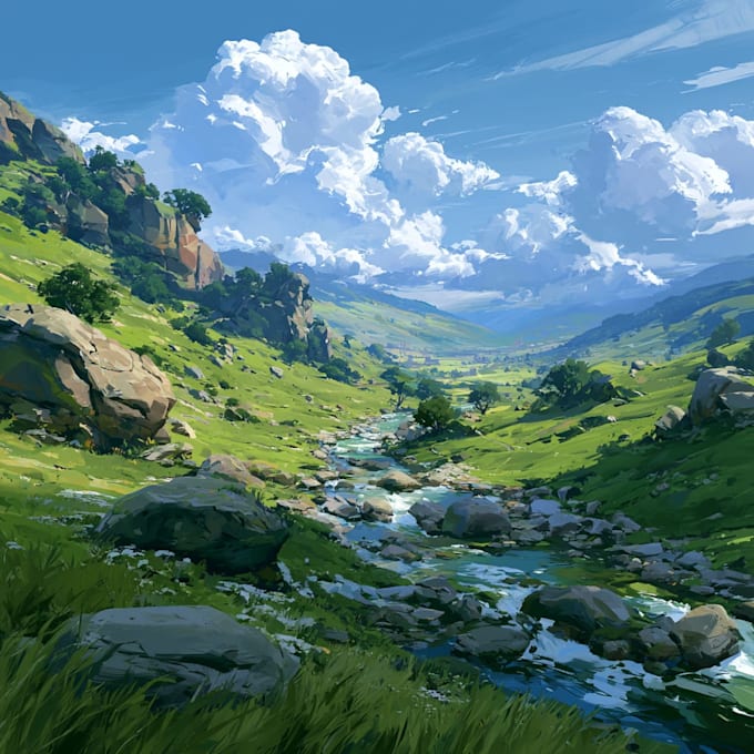 create cinematic environment concept art