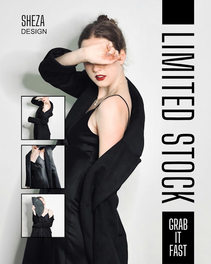 design luxury sale banner and instagram post for clothing brand