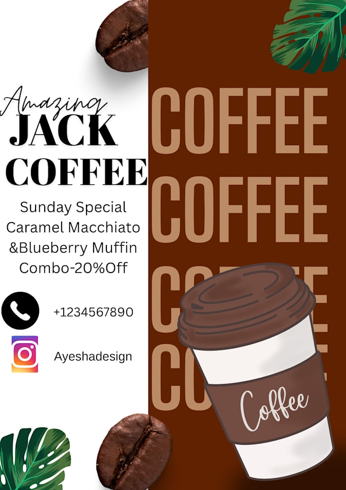 design professional cafe and coffee shop posters
