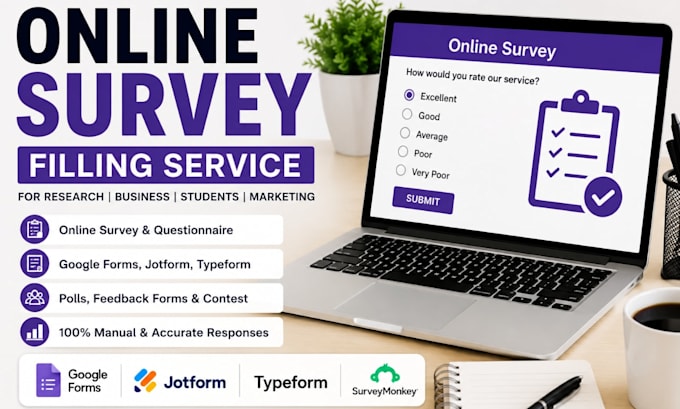 fill online survey, google form, questionnaire and polls