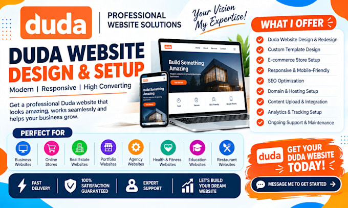 develop duda website design builder redesign landing page for your business