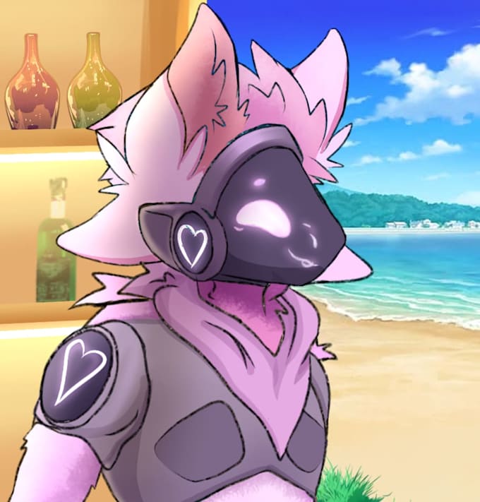 draw a custom furry or anthro character headshot