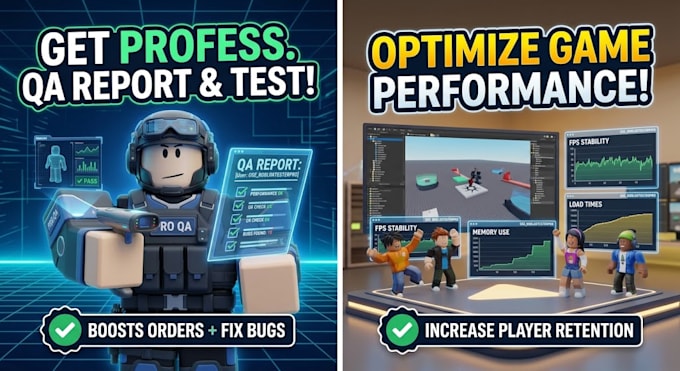 playtest and provide QA bug reports for your roblox game