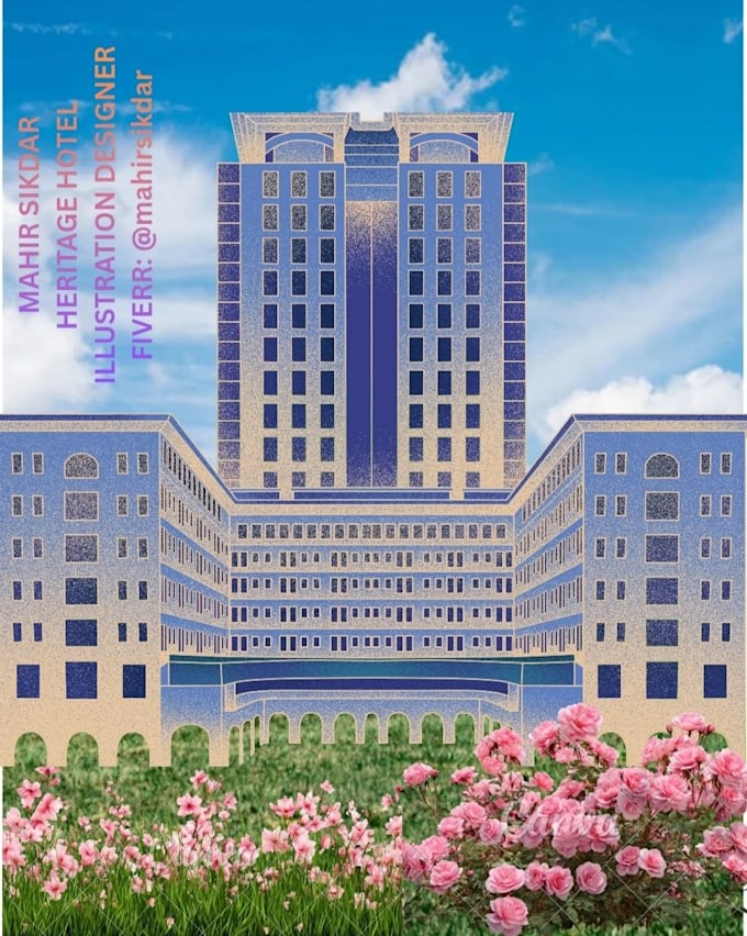 design hotel and resort architecture illustration posts