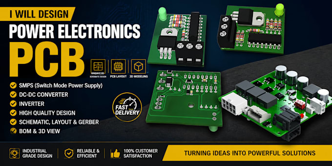 design power electronics pcb smps dc dc converter and inverter