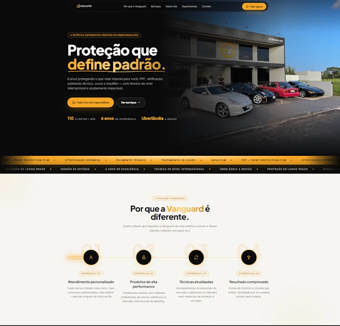 build a professional car detailing automotive, website