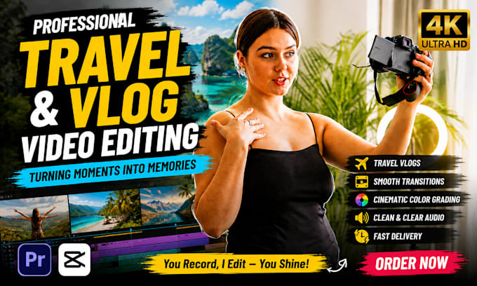edit creative vlogs and travel videos