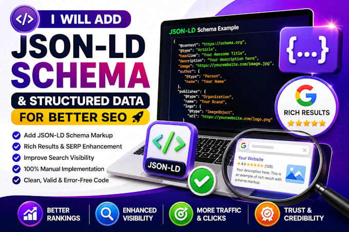 setup schema markup, json ld structured data for wordpress google rich results
