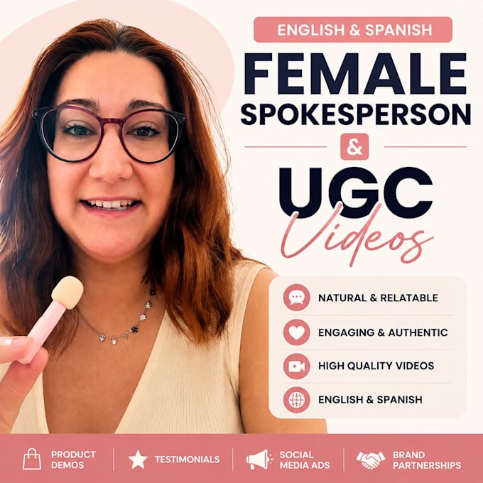 create english and spanish spokesperson and ugc videos