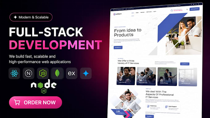 build web development using react js and mern stack