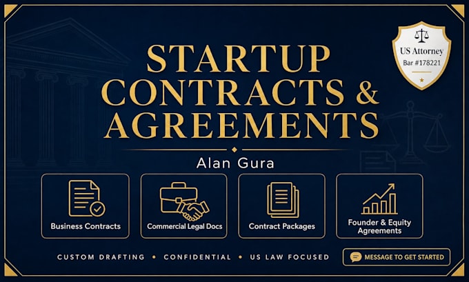 draft legally binding startup business contracts and agr