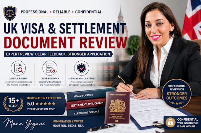 review UK visa and settlement application documents