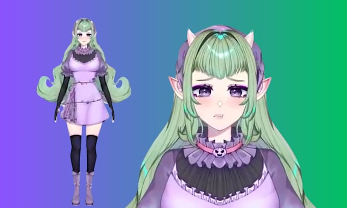 design and rig live2d vtuber model 2d vtuber anime vtuber model art commission