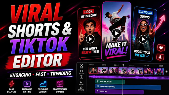 edit viral youtube shorts, tiktok, and instagram