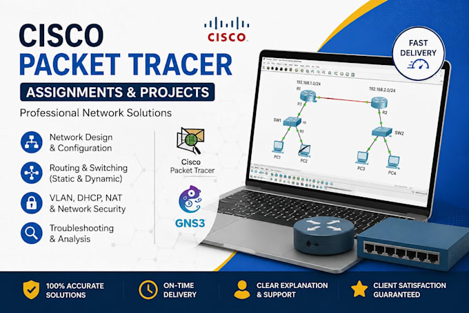 cisco,packet,tracer, gns3, computer networking assignment