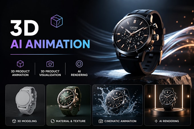 create 3d animation product animation 3d product visualization ai rendering
