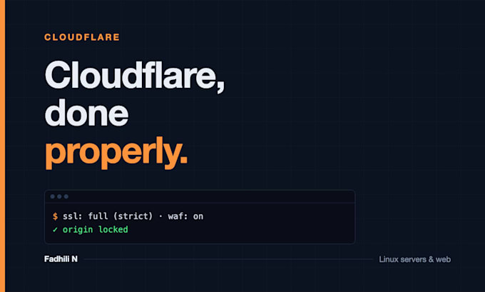 set up cloudflare properly with dns SSL waf rules and caching