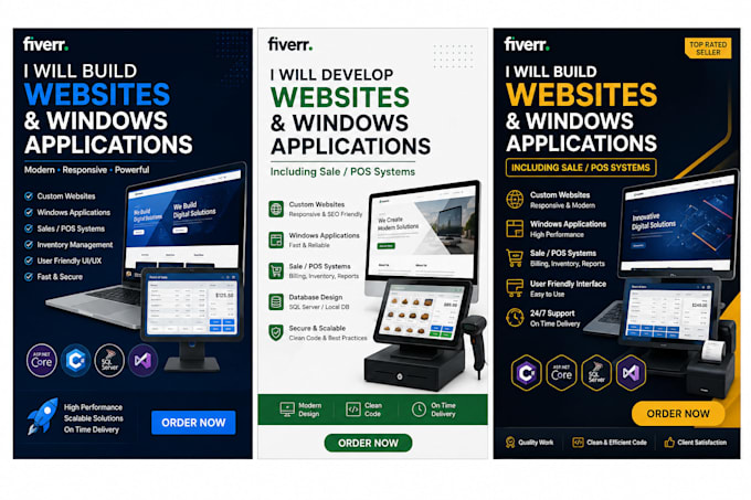 build custom websites and windows desktop applications