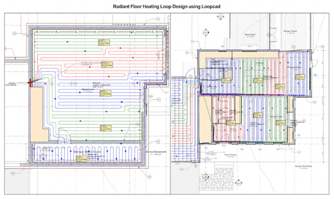 do radiant floor heating loop design using loopcad